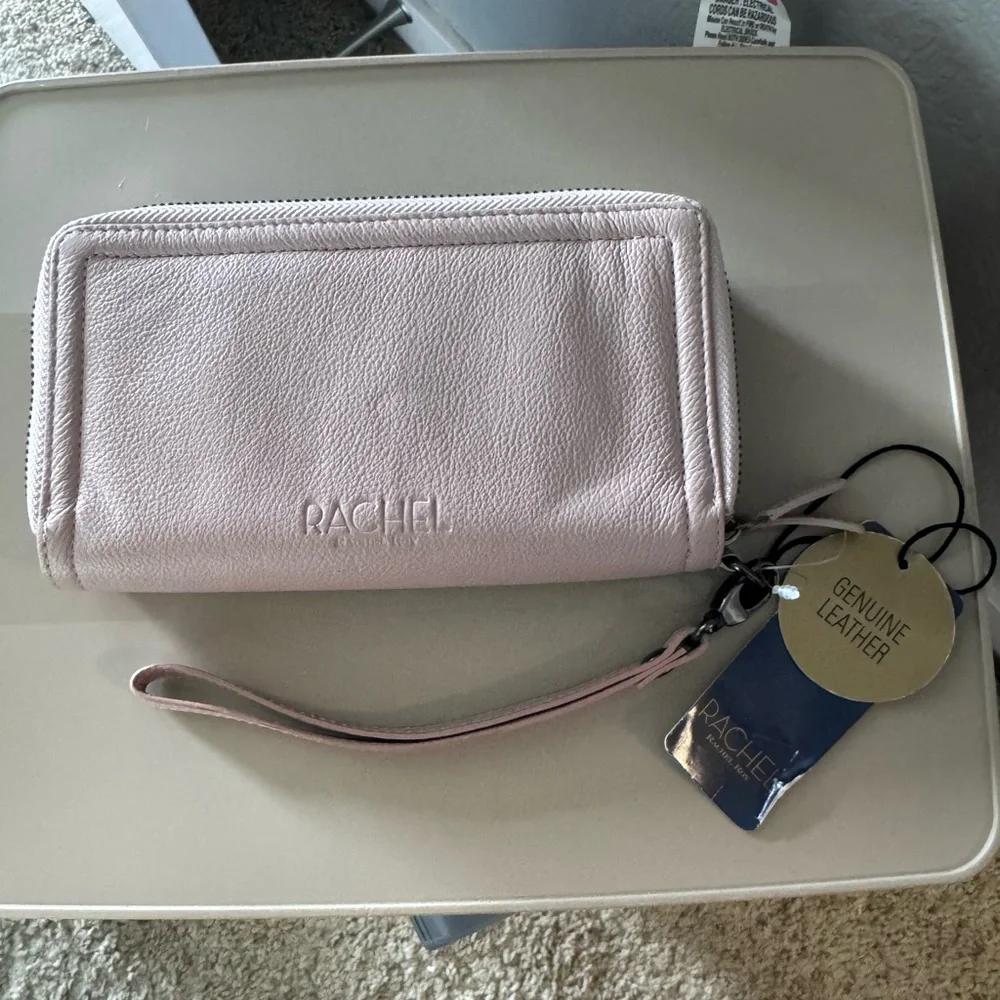 Rachel Roy Soft Pink Leather Wristlet - Picture 1 of 3